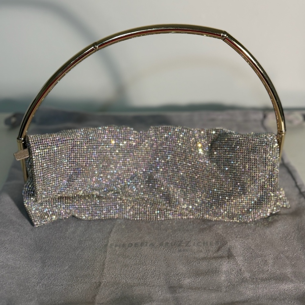 Benedetta Bruzziches Travolta da un Insolito Crystal Mesh Top Handle Bag